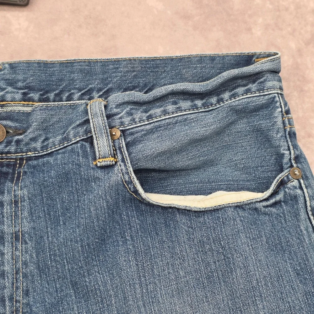 Polo Ralph Lauren Selvedge Jeans Mens 36x30 Straight Leg Medium Wash Fits 40x31